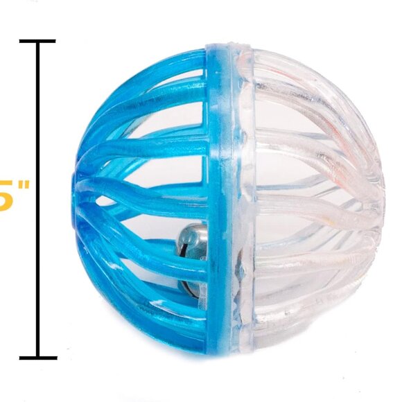 12PCS Value Pack Plastic Ball Cat Toys Lattice Balls with Bell Jingle Kitten Toy - Picture 2 of 7